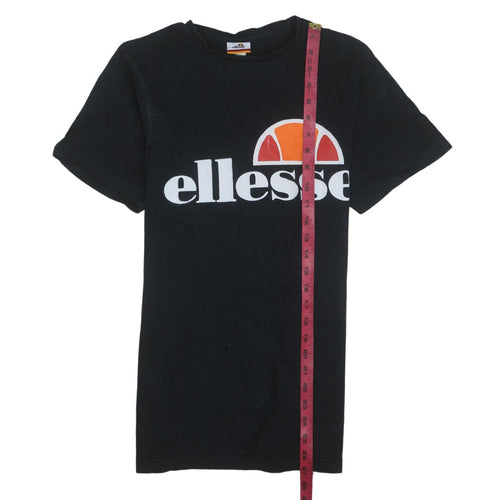 Ellesse Men's Black Short Sleeve Crew Neck Logo T-Shirt Size S