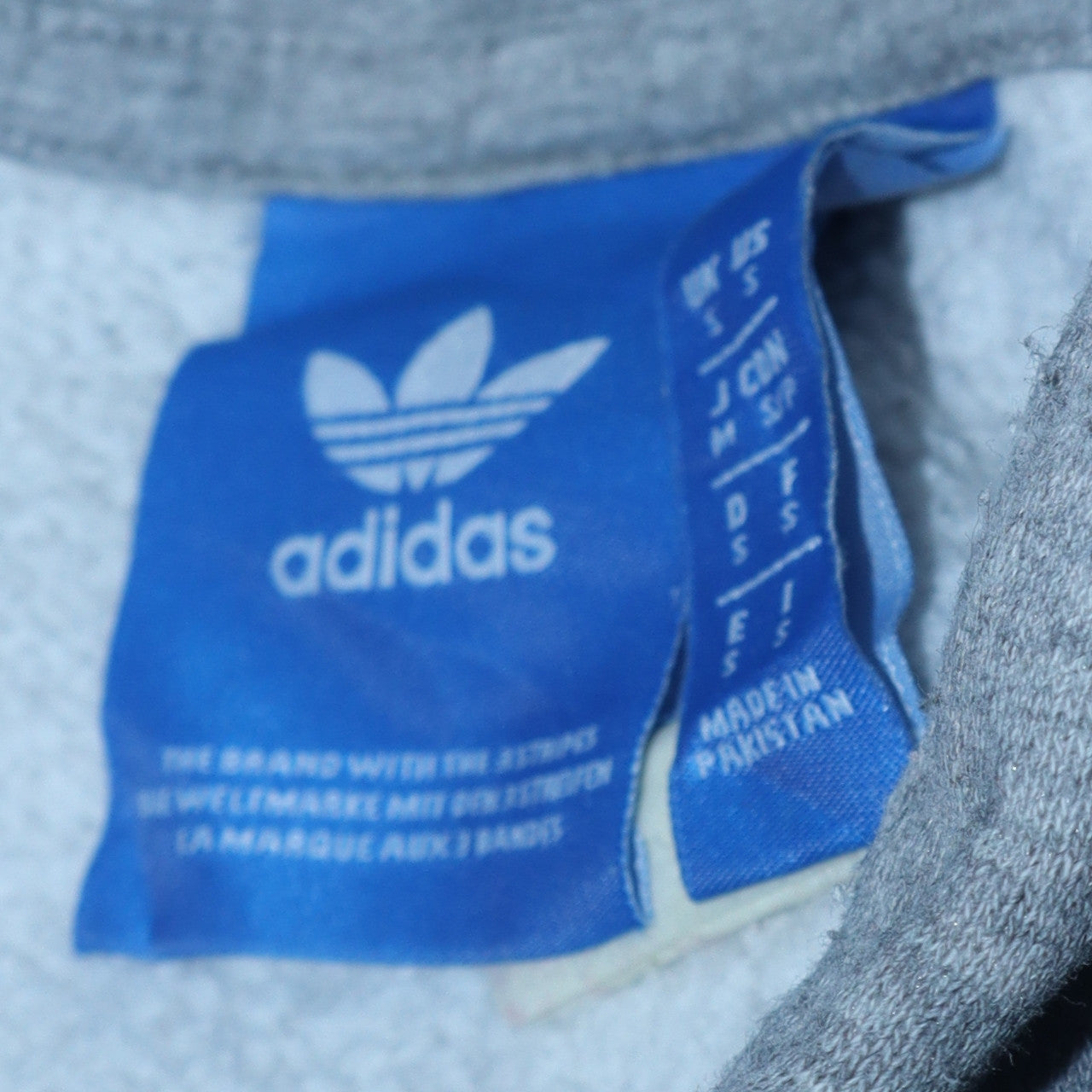 Adidas Mens Grey Pullover Hoodie Small Regular Fit Logo Fleece