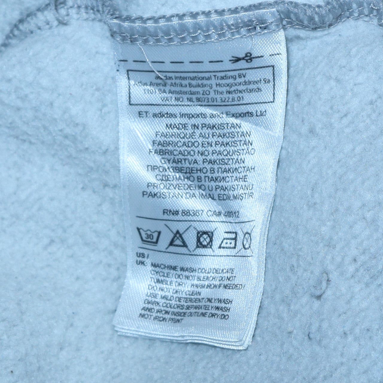 Adidas Mens Grey Pullover Hoodie Small Regular Fit Logo Fleece