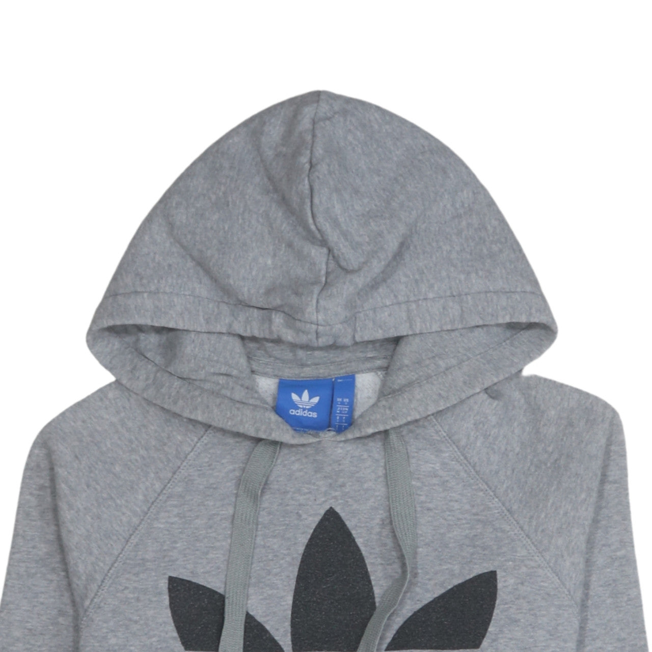 Adidas Mens Grey Pullover Hoodie Small Regular Fit Logo Fleece