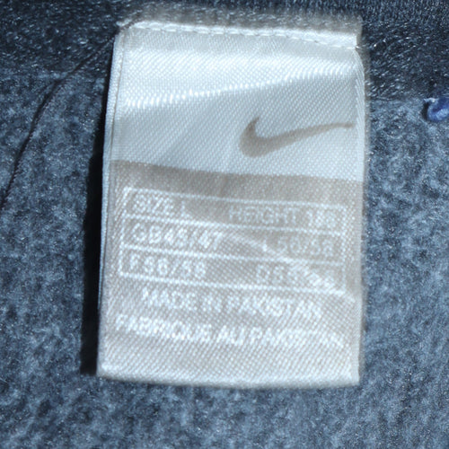 Nike Men's Black Pullover Hoodie Size L Logo Knit Sweatshirt