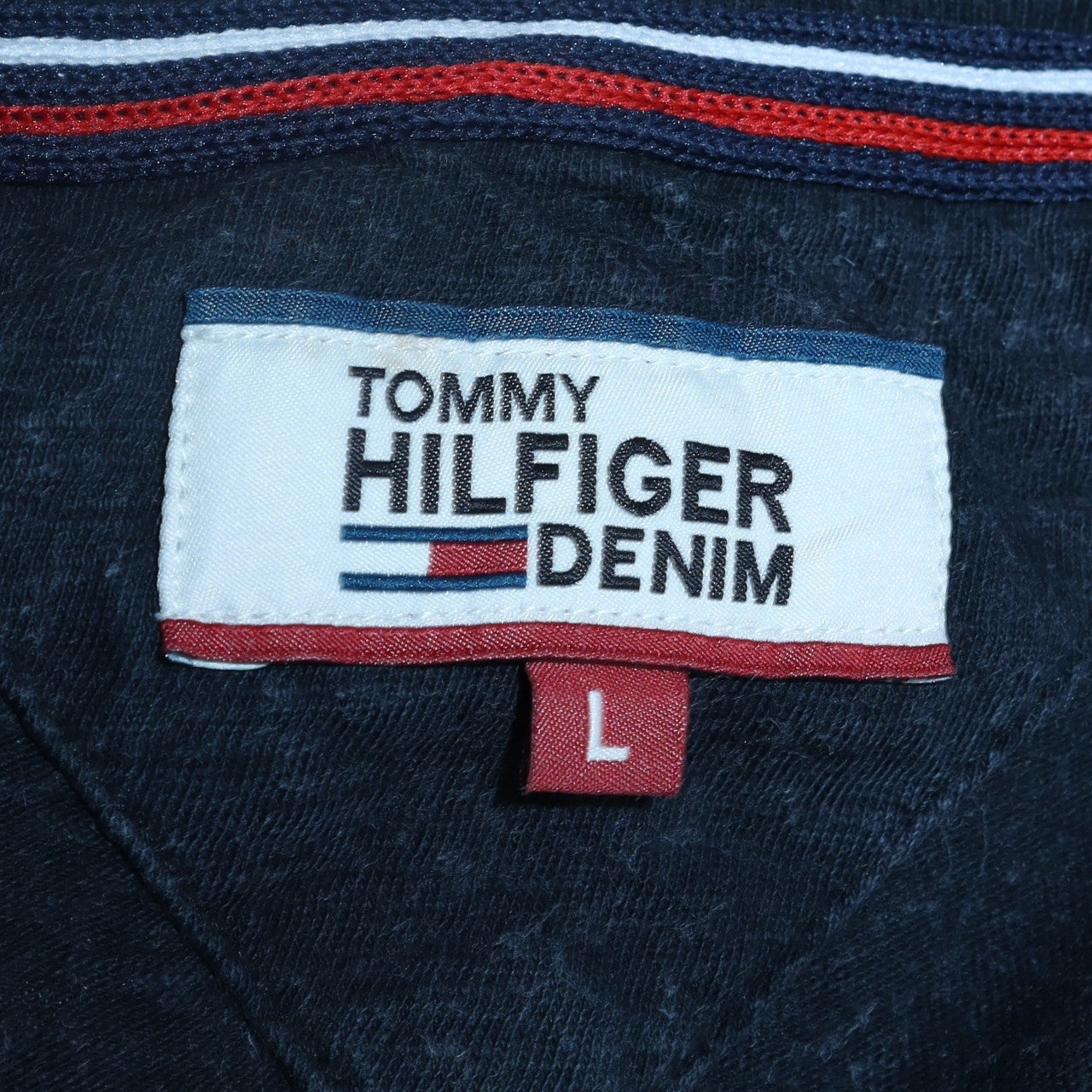 Tommy Hilfiger Denim Men's Black Graphic Print Crew Neck T-Shirt Size L
