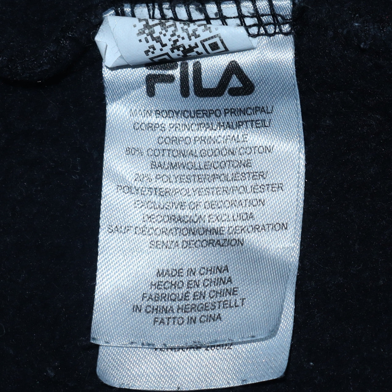 Fila Womens Black Purple Logo Crew Neck Pullover Sweatshirt Size M