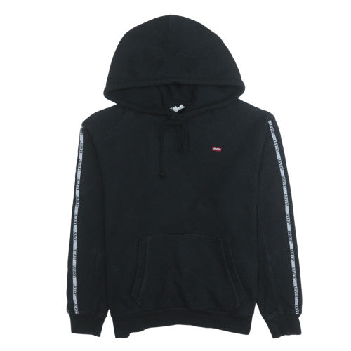 Levi's Men's Black XS Pullover Hoodie with Logo Tape Trim