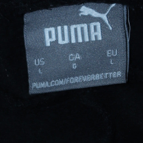 Puma Men's Black Joggers L Fleece Tapered Sweatpants