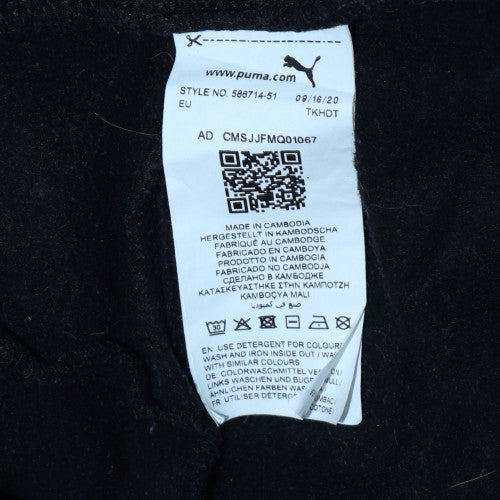 Puma Men's Black Joggers L Fleece Tapered Sweatpants