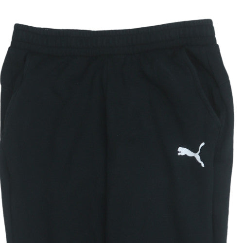 Puma Men's Black Joggers L Fleece Tapered Sweatpants