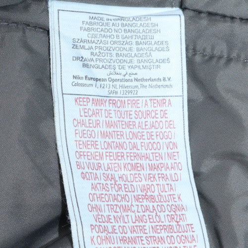 Nike Teens Grey Lined Parka Jacket L Grey Hooded Outdoor Coat