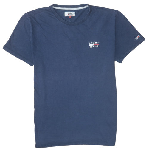 Tommy Jeans Men's Navy Blue Cotton Crew Neck T-Shirt Size L