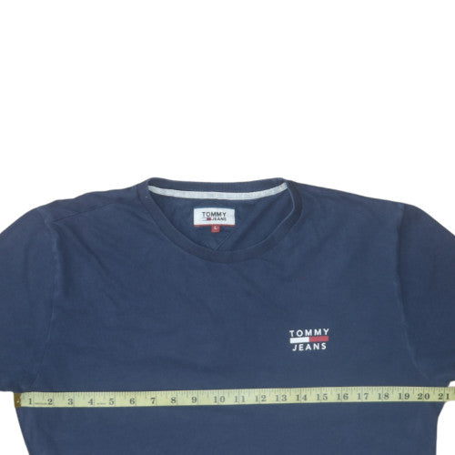 Tommy Jeans Men's Navy Blue Cotton Crew Neck T-Shirt Size L