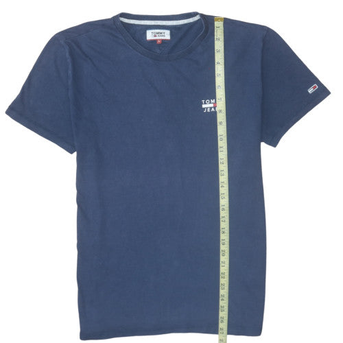 Tommy Jeans Men's Navy Blue Cotton Crew Neck T-Shirt Size L