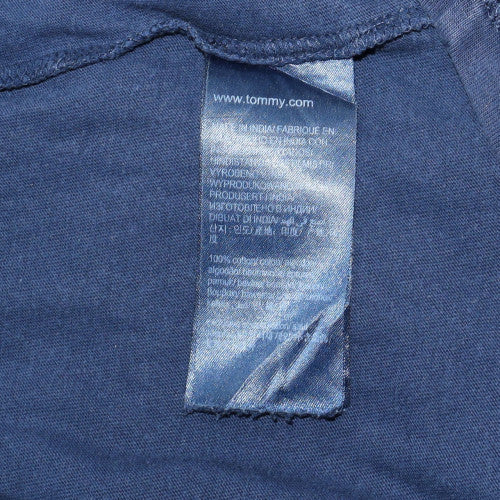 Tommy Jeans Men's Navy Blue Cotton Crew Neck T-Shirt Size L