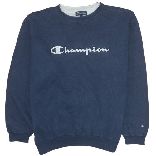Champion Men's Blue XL Crew Neck Pullover Sweatshirt