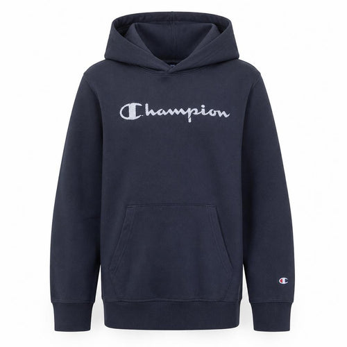 Champion Boys Navy Hoodie Large 11-12 Years Pullover Fleece Cotton Blend