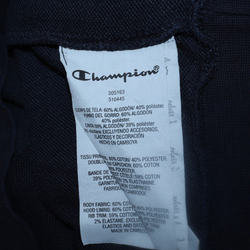Champion Boys Navy Hoodie Large 11-12 Years Pullover Fleece Cotton Blend