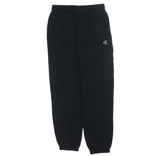Calvin Klein Men’s Black Sweatpants S Regular Fit Elastic Waist Fleece