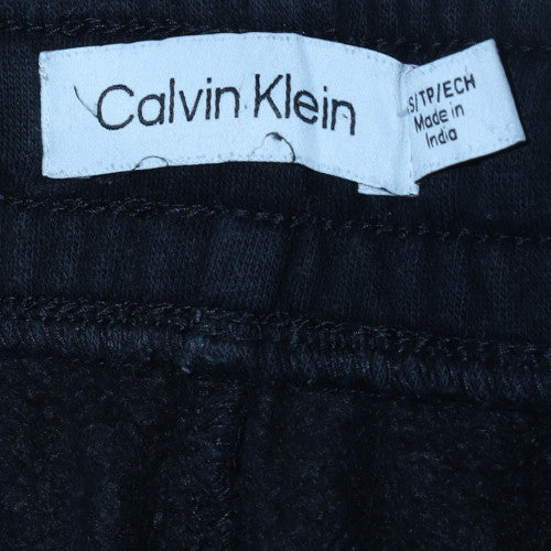 Calvin Klein Men’s Black Sweatpants S Regular Fit Elastic Waist Fleece