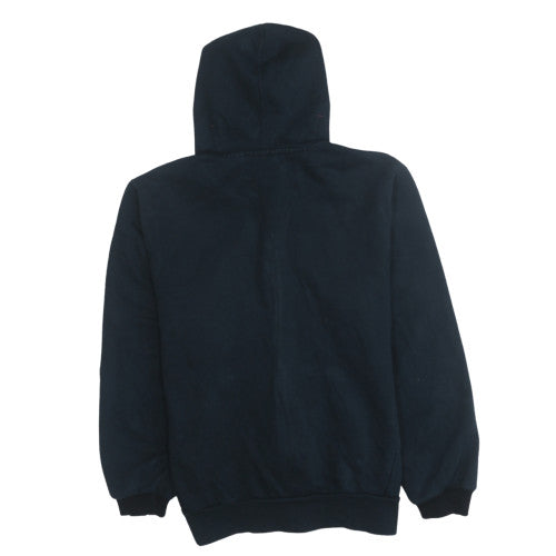 Puma Womens Black Full Zip Hoodie Size M Logo Graphic Sweatshirt