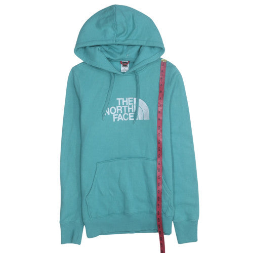 The North Face Womens Blue Pullover Hoodie Size S Cotton Sweatshirt