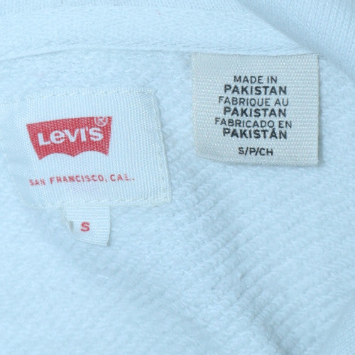 Levi's Men's White Pullover Hoodie Small Regular Fit Graphic Logo