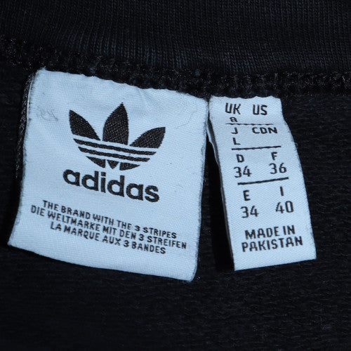 Adidas Womens Black Crew Neck Long Sleeve Sweatshirt Size 8