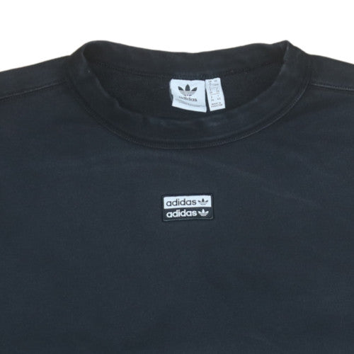 Adidas Womens Black Crew Neck Long Sleeve Sweatshirt Size 8