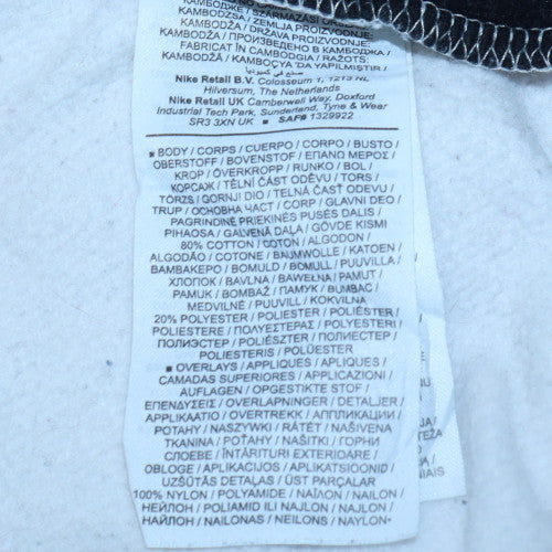 Nike Womens Grey White Colourblock Logo Sweatshirt Size M