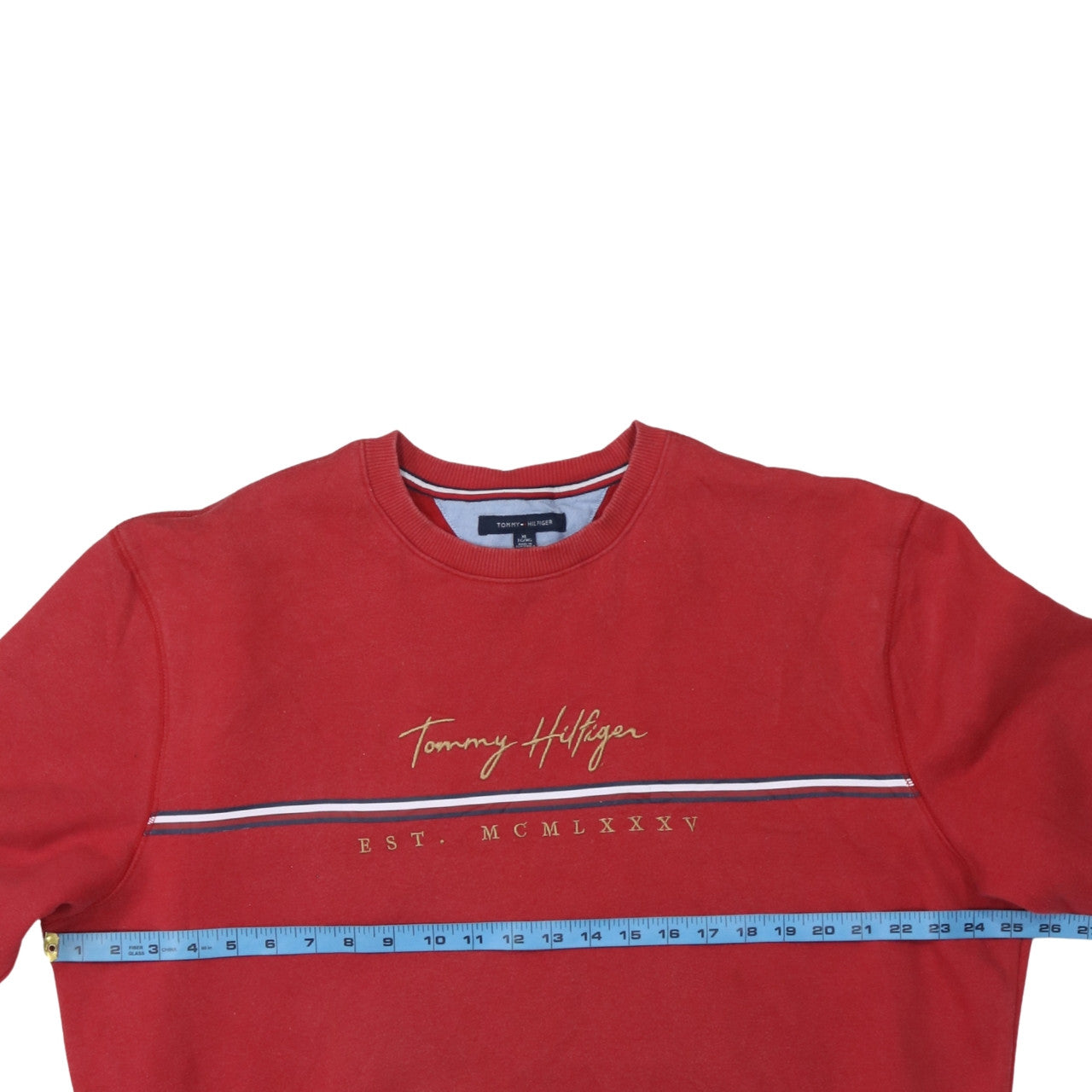 Tommy Hilfiger Men's Red XL Pullover Sweatshirt Crew Neck