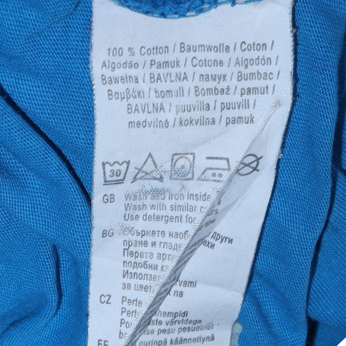 Puma Men's Blue Graphic Logo Cotton T-Shirt Size M