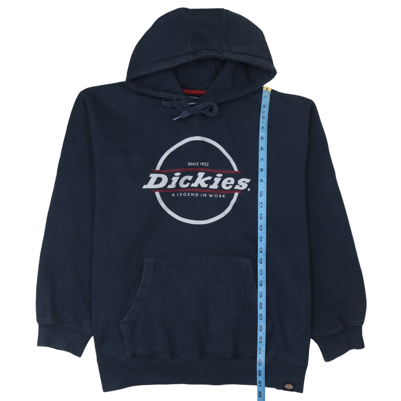 Dickies Men's Blue 2XL Pullover Hoodie with Logo Print