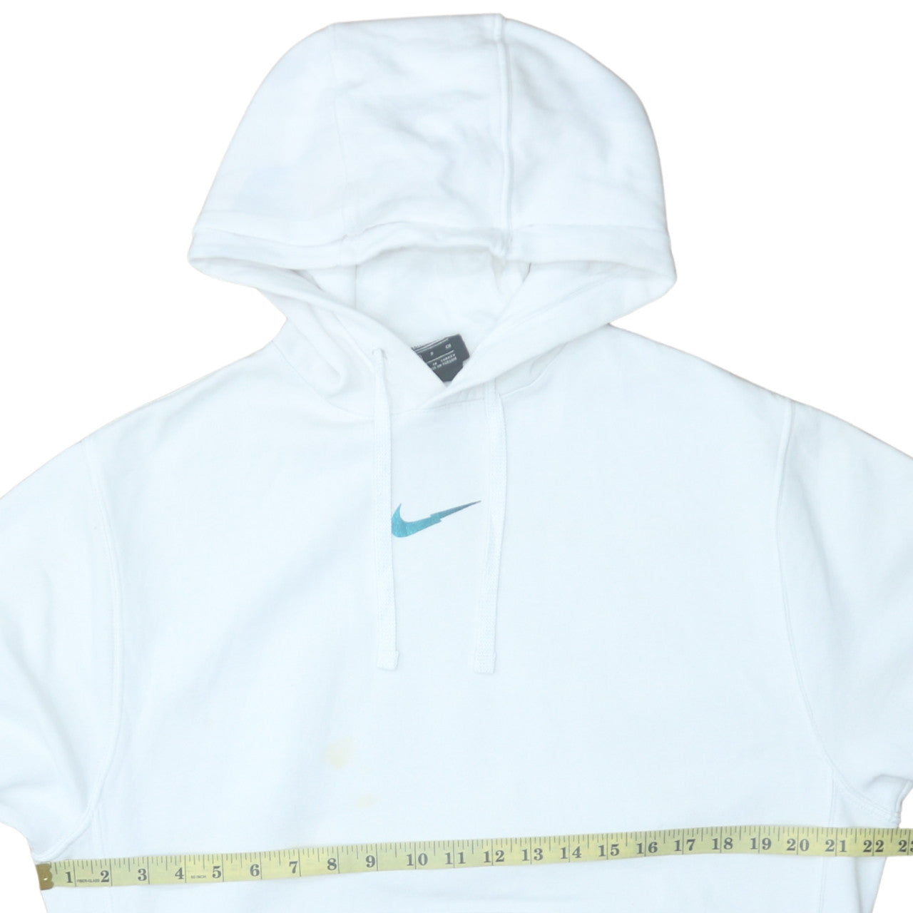 Nike Womens White Small Pullover Hoodie Standard Fit Graphic Print