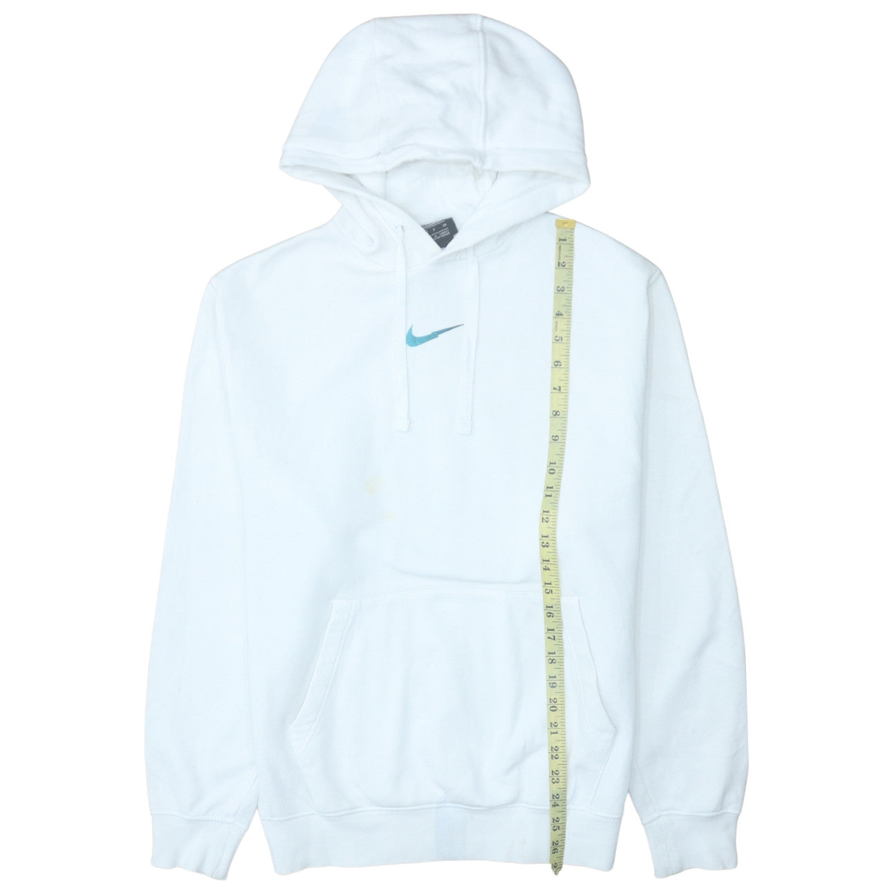 Nike Womens White Small Pullover Hoodie Standard Fit Graphic Print