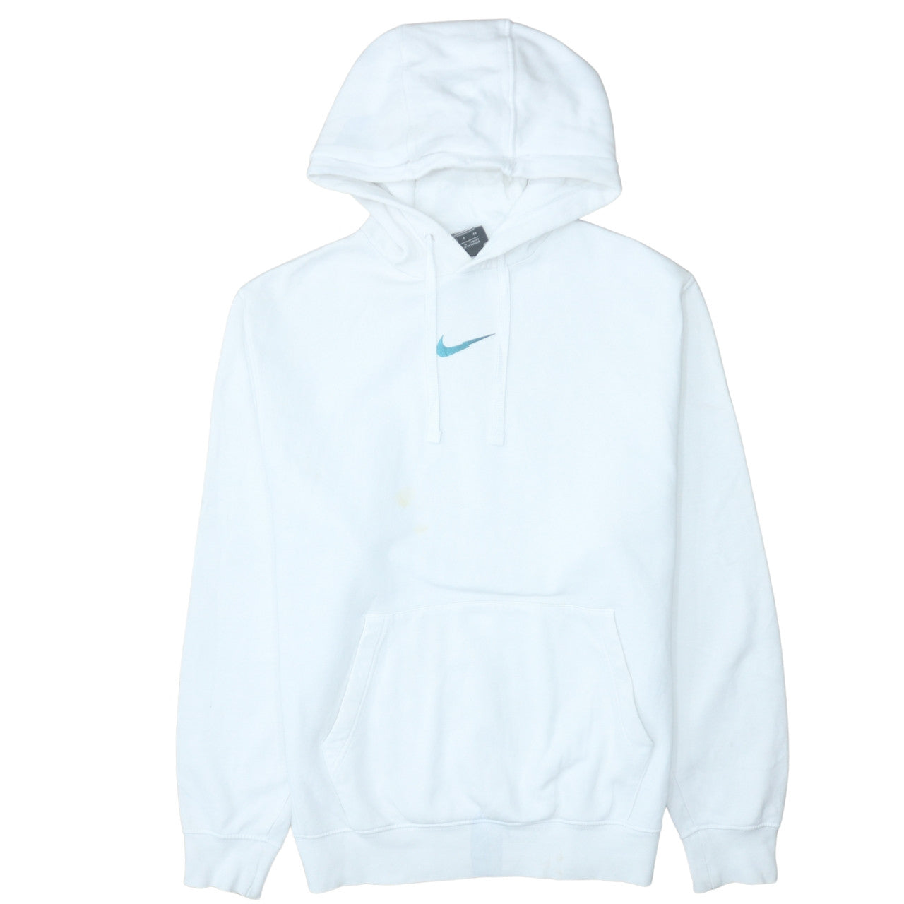 Nike Womens White Small Pullover Hoodie Standard Fit Graphic Print