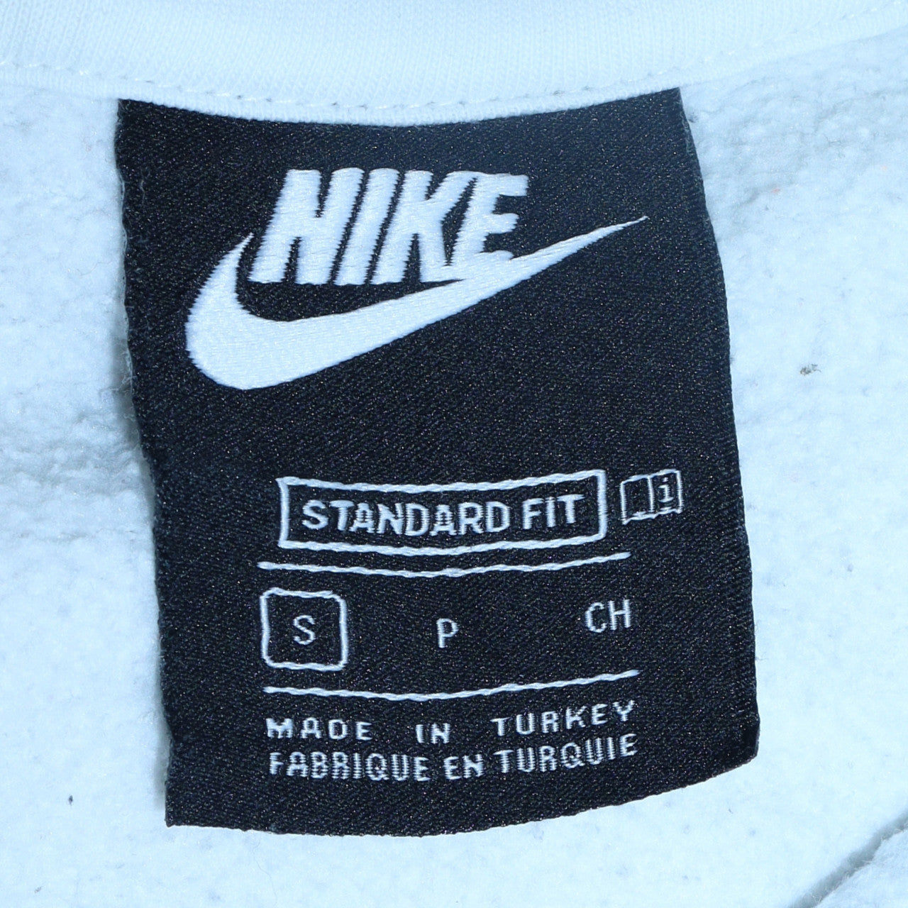 Nike Womens White Small Pullover Hoodie Standard Fit Graphic Print