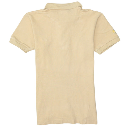 Lacoste Men's Beige Vintage Cotton Polo Shirt M Short Sleeve