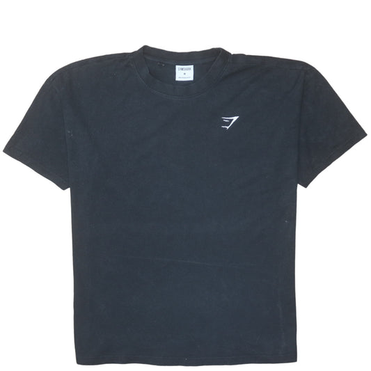 Gymshark Men's Black Medium Crew Neck Cotton Sports T-Shirt