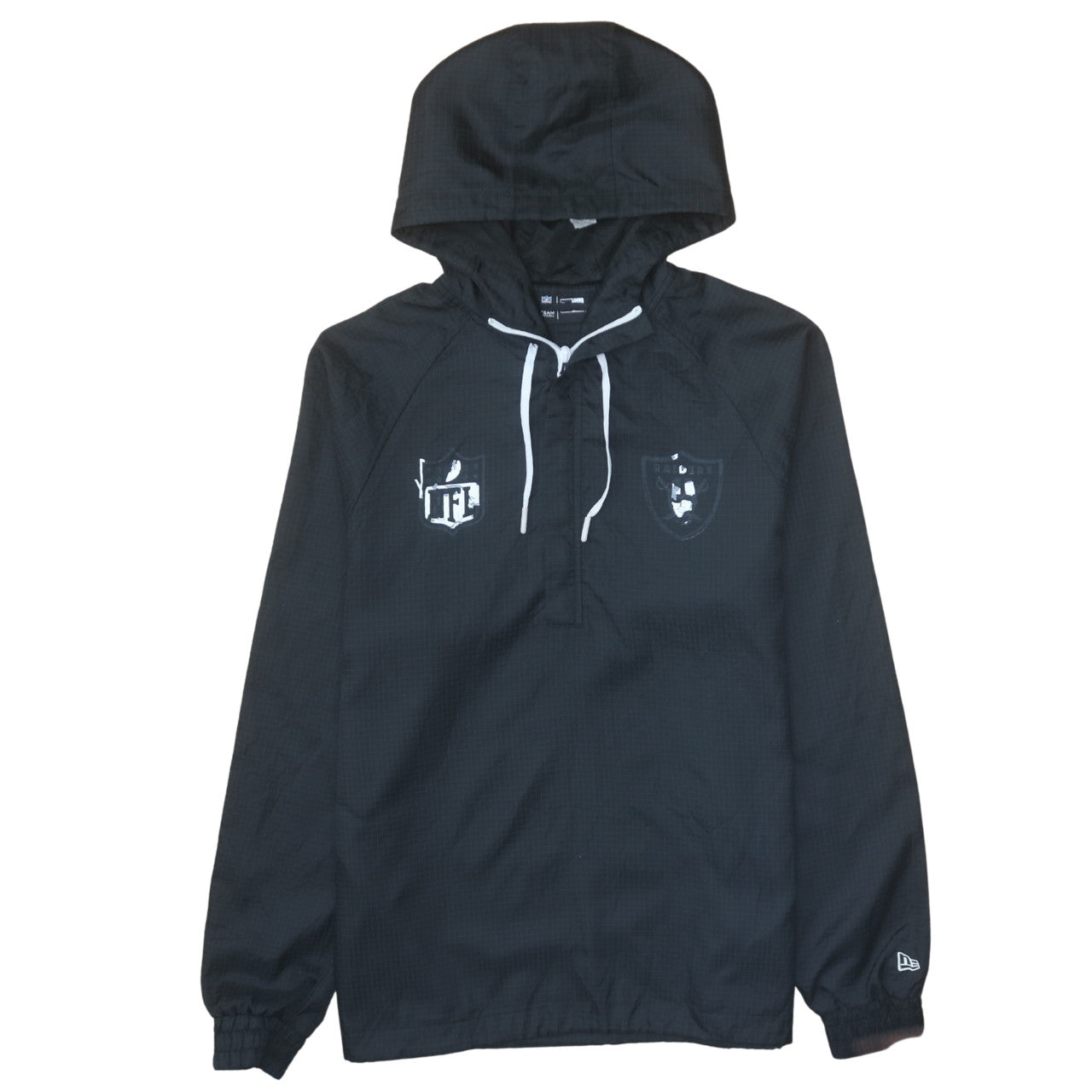 New Era NFL Raiders Black Men's Medium Hooded Windbreaker Jacket