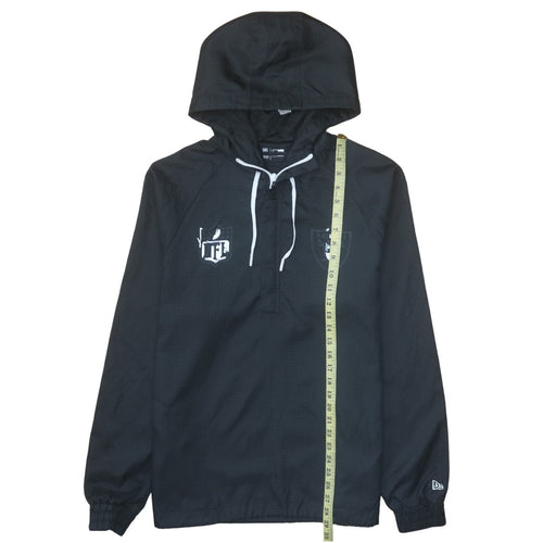New Era NFL Raiders Black Men's Medium Hooded Windbreaker Jacket