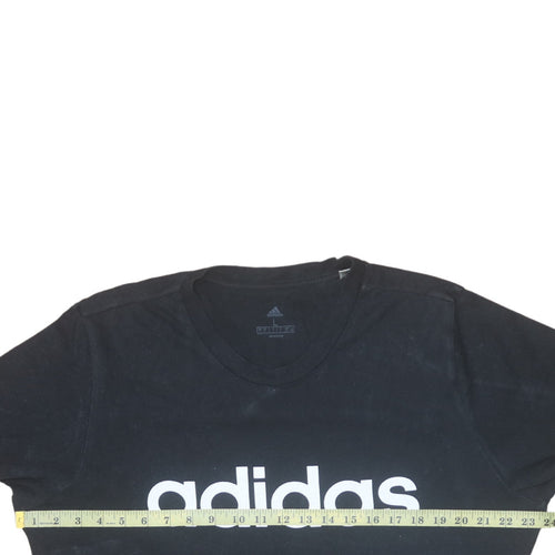 adidas Men's Black Large Graphic Logo Short Sleeve T-Shirt