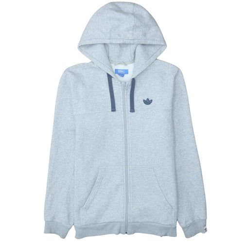 Adidas Men's Grey Full Zip Hoodie Sweatshirt Size M