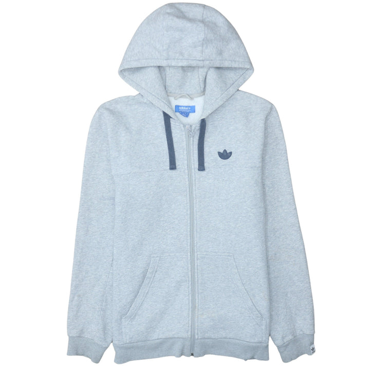 Adidas Men's Grey Full Zip Hoodie Sweatshirt Size M