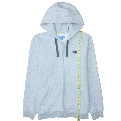 Adidas Men's Grey Full Zip Hoodie Sweatshirt Size M