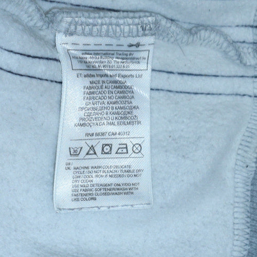 Adidas Men's Grey Full Zip Hoodie Sweatshirt Size M