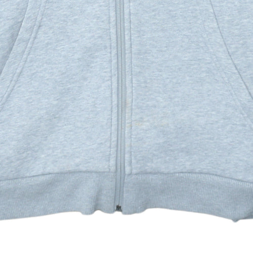 Adidas Men's Grey Full Zip Hoodie Sweatshirt Size M