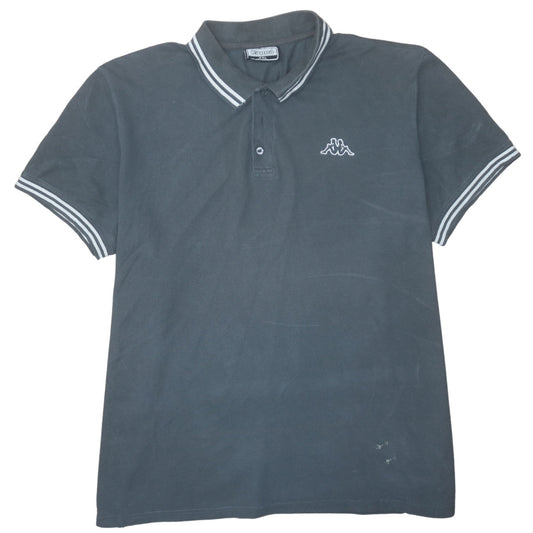Kappa Men's Grey 4XL Cotton Short Sleeve Polo Shirt
