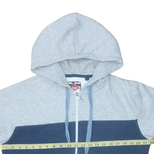 Lee Cooper Men’s Blue Full Zip Colour Block Hoodie Size L