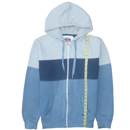Lee Cooper Men’s Blue Full Zip Colour Block Hoodie Size L