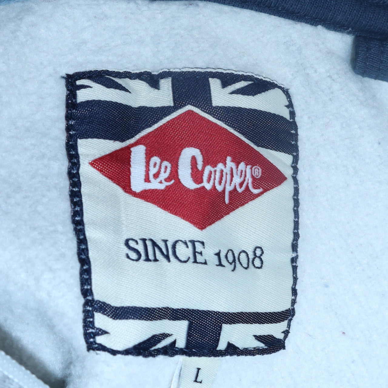 Lee Cooper Men’s Blue Full Zip Colour Block Hoodie Size L