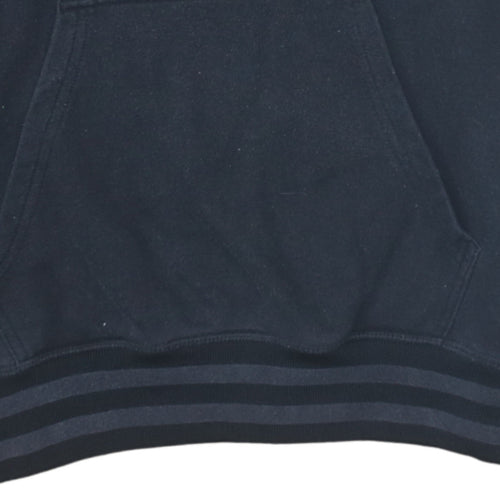 Champion Women Small Black Pullover Hoodie with Logo Tape Detail