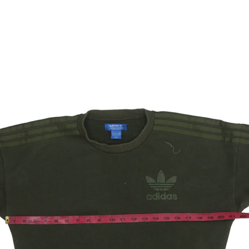 adidas Men's Green Crew Neck Sweatshirt XS Regular Fit Pullover